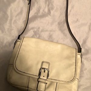 Coach crossover bag, soft ivory leather